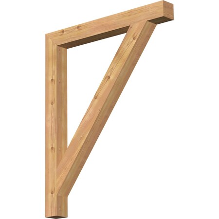 Ekena Millwork Traditional Block Smooth Bracket, Western Red Cedar, 3 1/2"W x 34"D x 42"H BKT04X34X42TRA05SWR